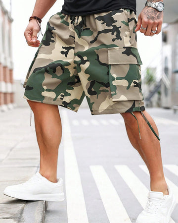 Pocketed Camouflage Cargo Pants