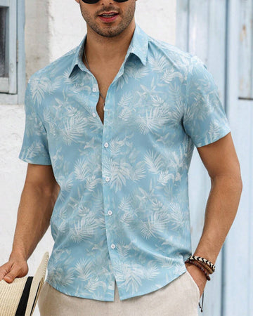 Men's Vacation Print Short Sleeve Shirt
