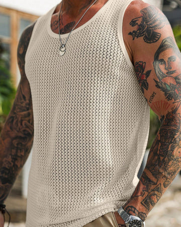 Mesh Hollow Out Tank Top